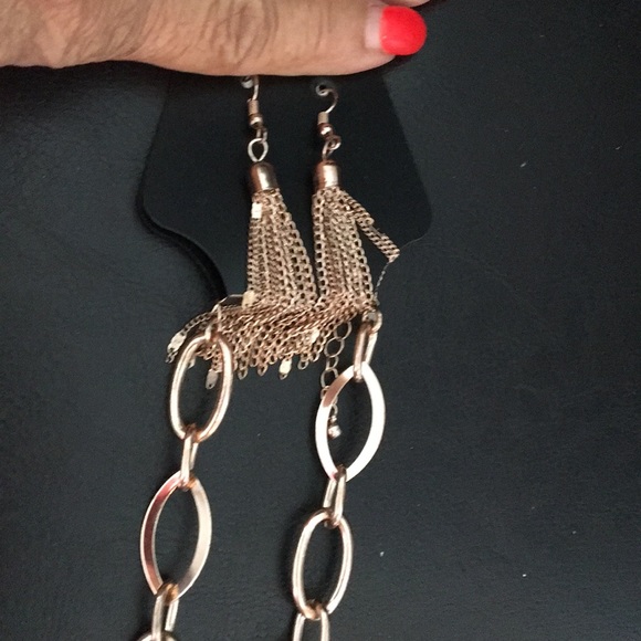 New Badgley Mischka Set Long Necklace & Earrings - Picture 1 of 2